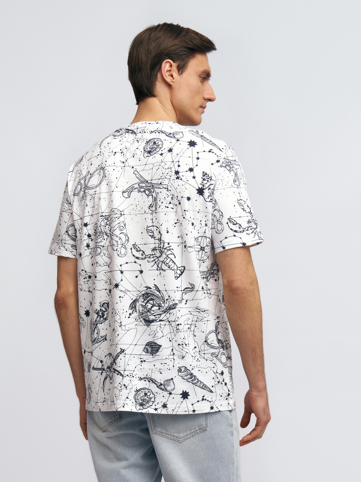 Футболка из хлопка с принтом