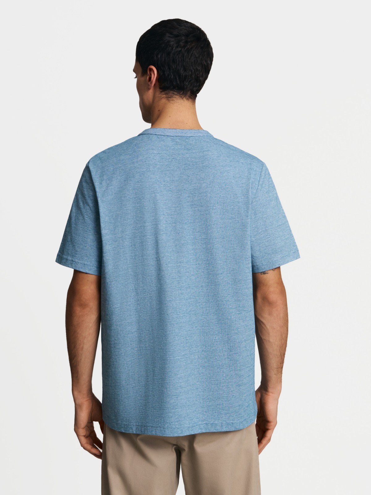 Футболка хенли из хлопка в полоску