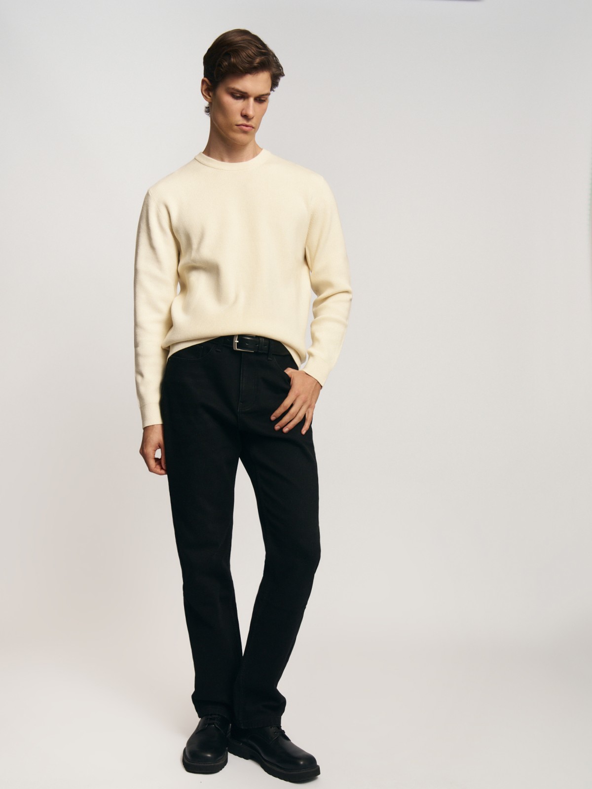 Трикотажный джемпер с длинным рукавом