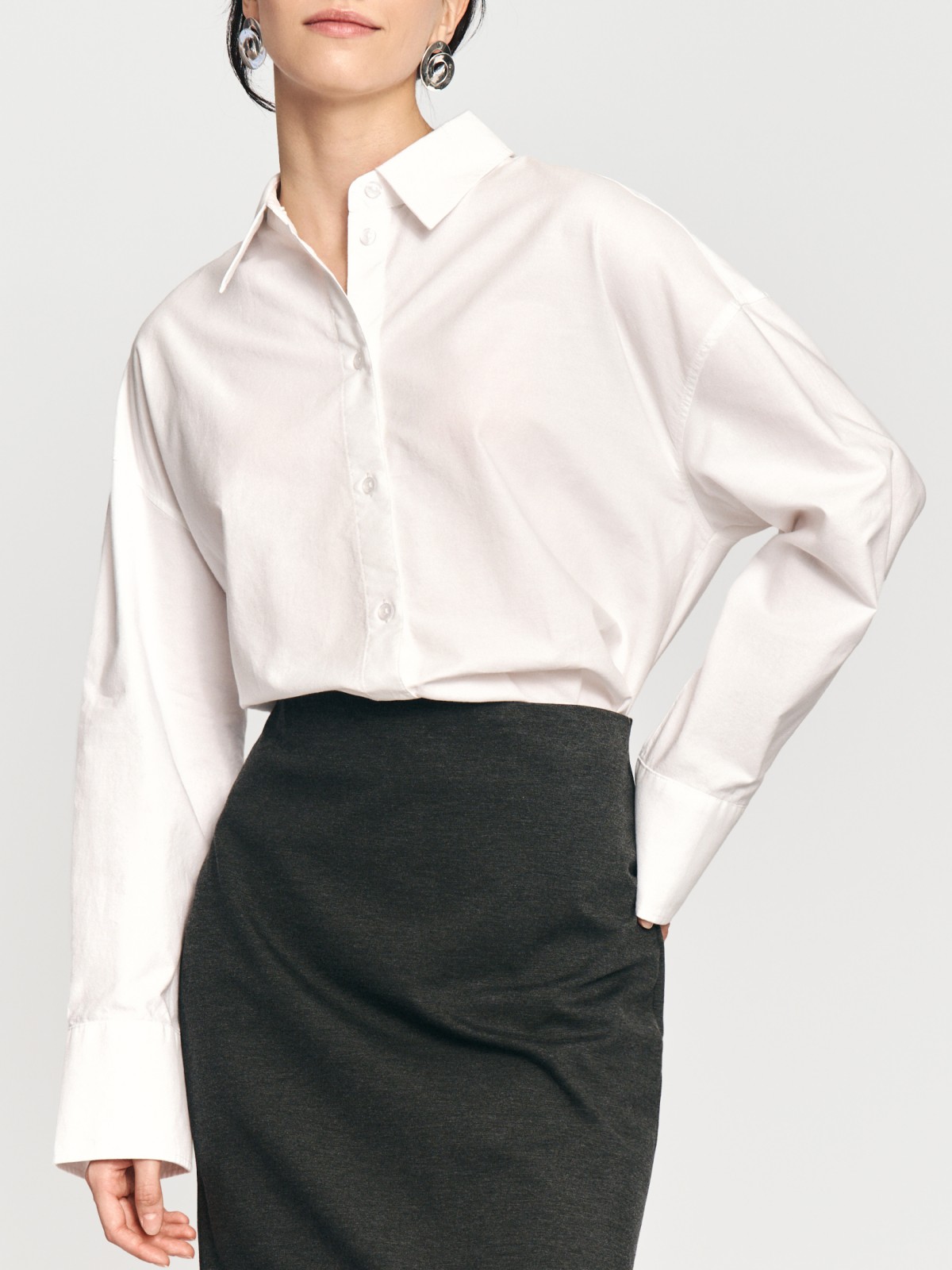 Рубашка из хлопка с длинным рукавом