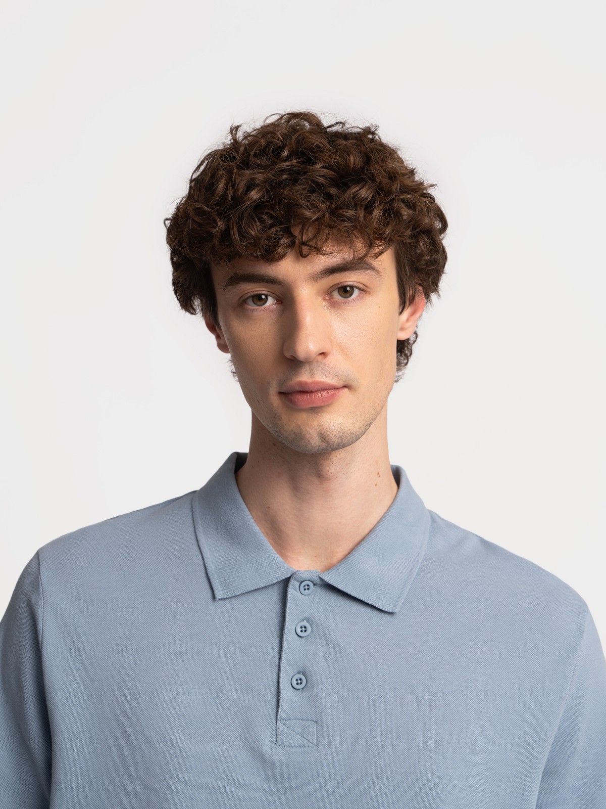 Футболка поло из хлопка однотонная