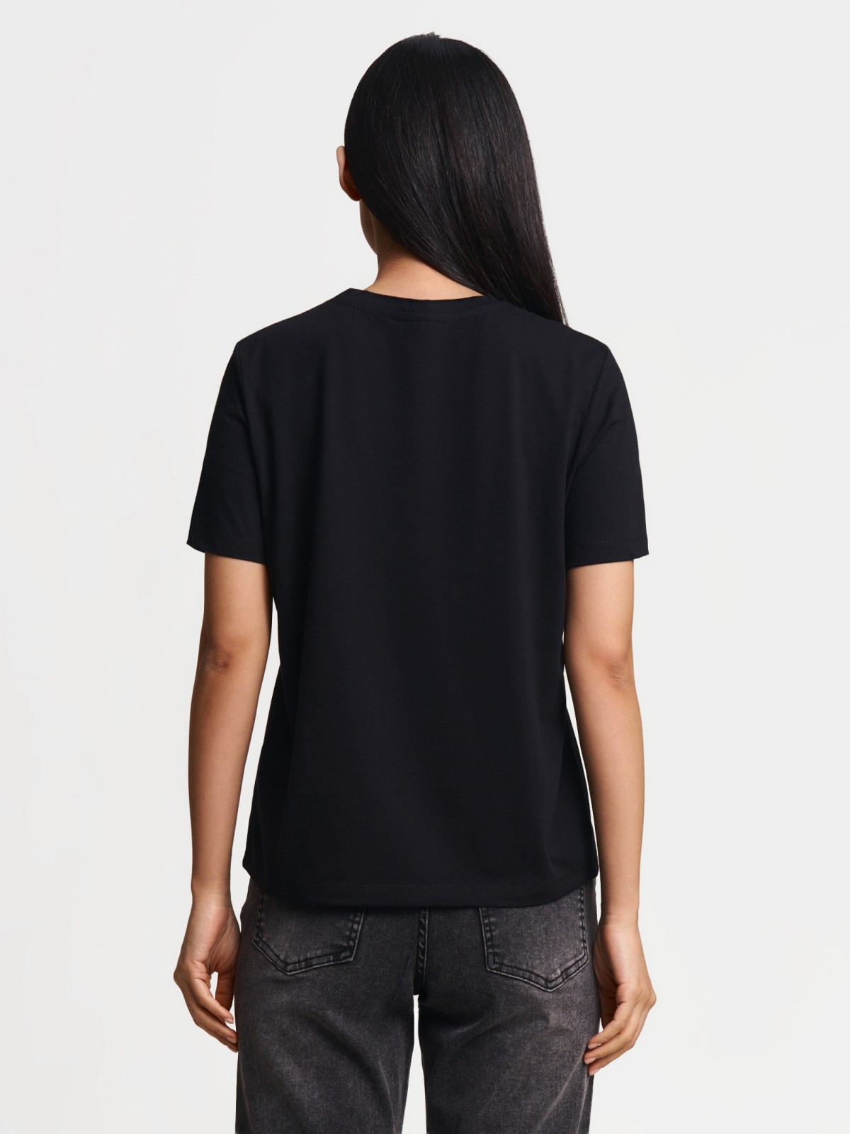 Футболка из хлопка однотонная