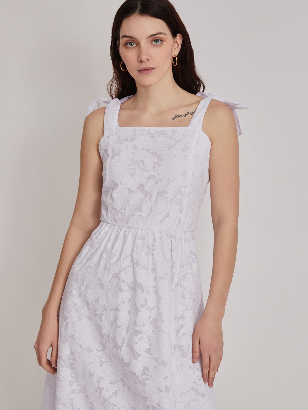 Платье zolla 22324827Y061, цвет белый, размер XS - фото 4