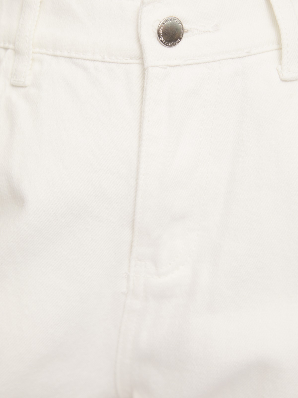 Джинсы силуэта Mom из хлопка на резинке zolla 02422710V053, цвет белый, размер 26 - фото 4