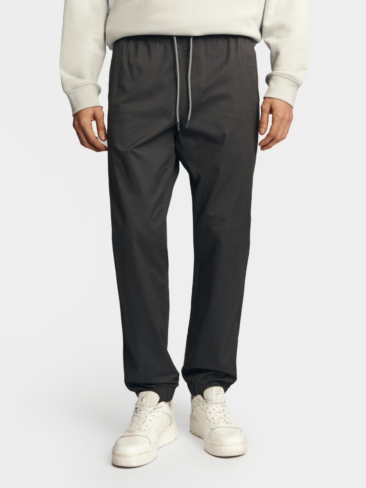 Брюки-джоггеры из хлопка на резинке