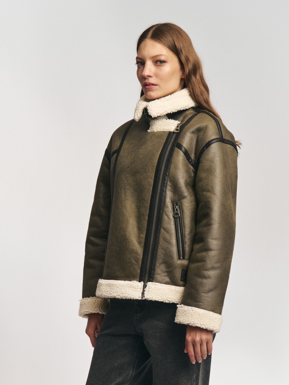 Тёплая косуха-дублёнка из экозамши с экомехом