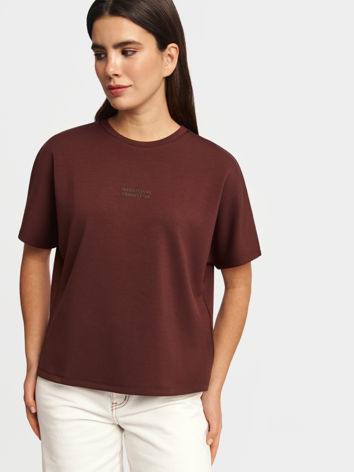 Футболка с принтом-надписью