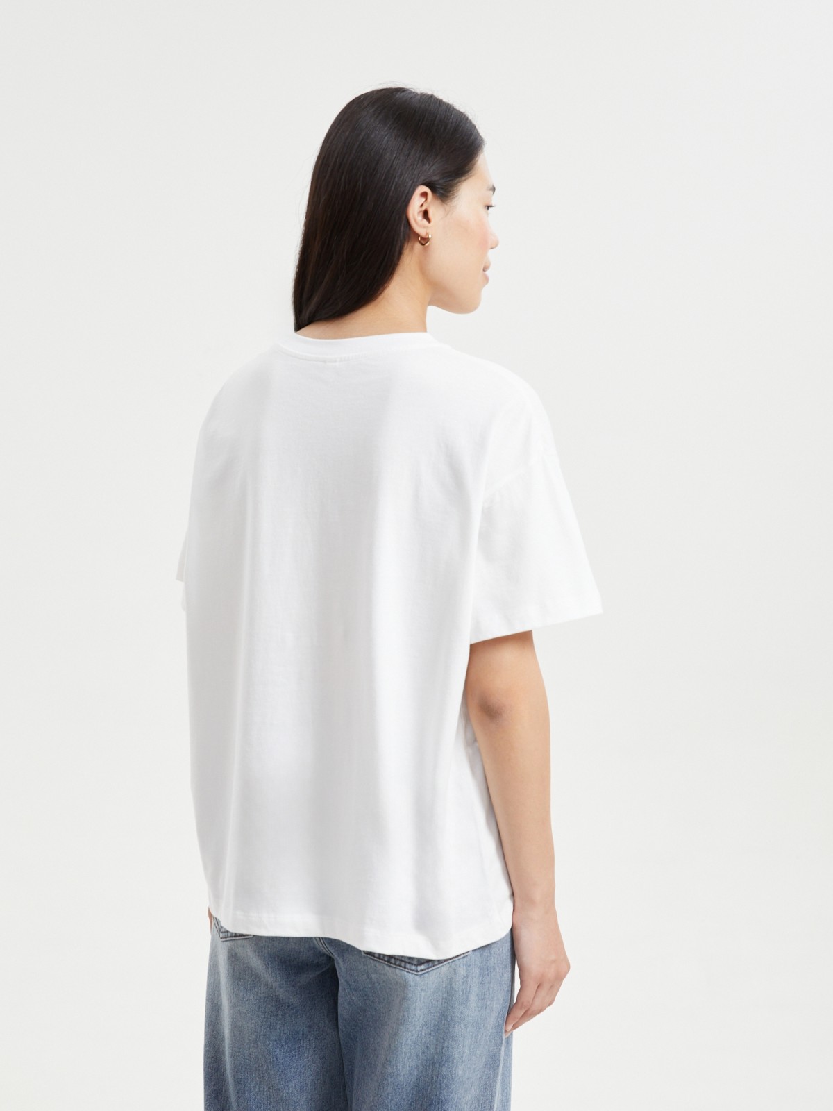 Футболка из хлопка с новогодним принтом