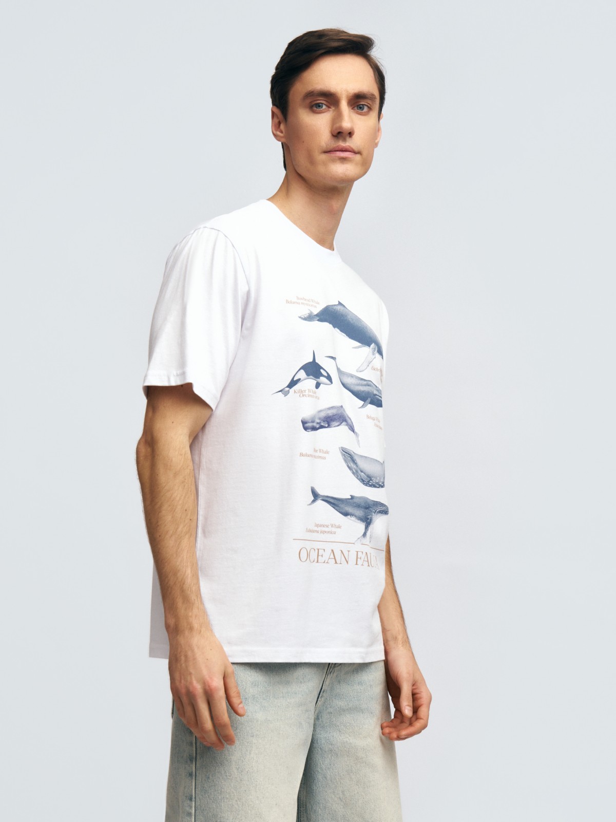 Футболка из хлопка с принтом