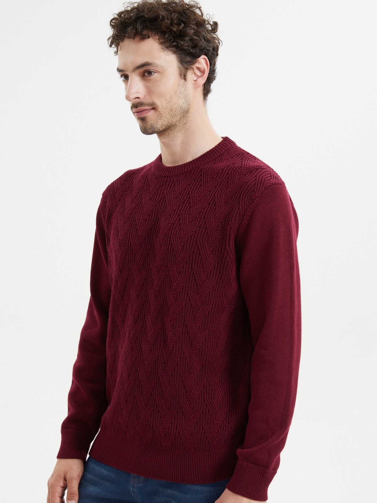 Вязаный джемпер с длинным рукавом