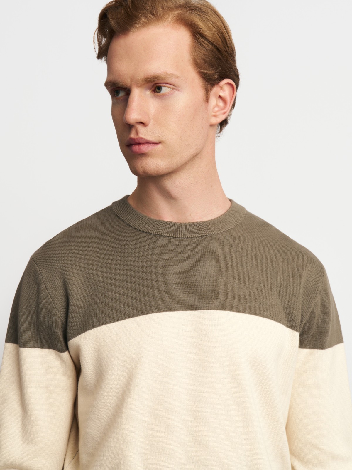 Тонкий вязаный джемпер из хлопка