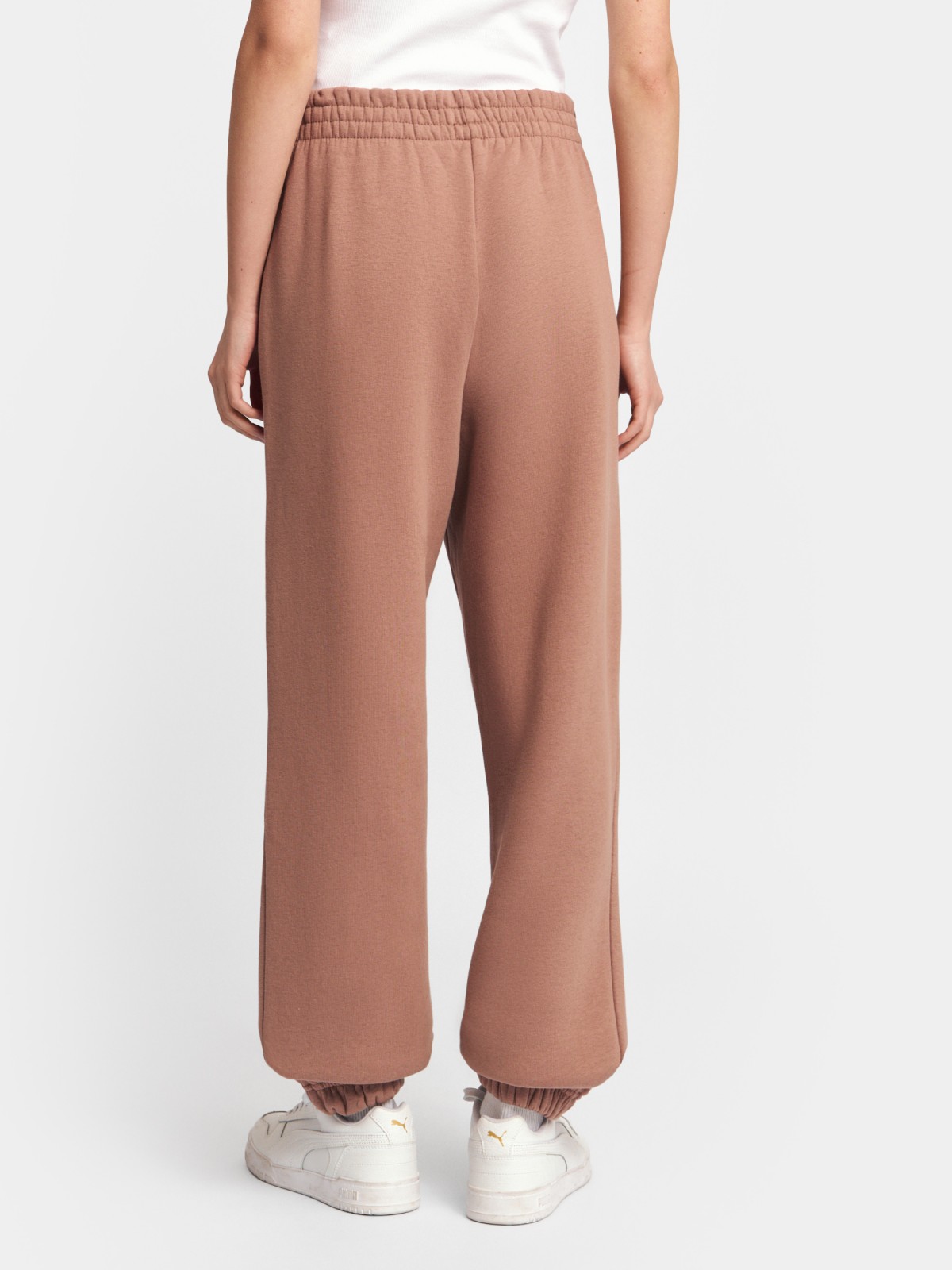 Трикотажные брюки-джоггеры на резинке