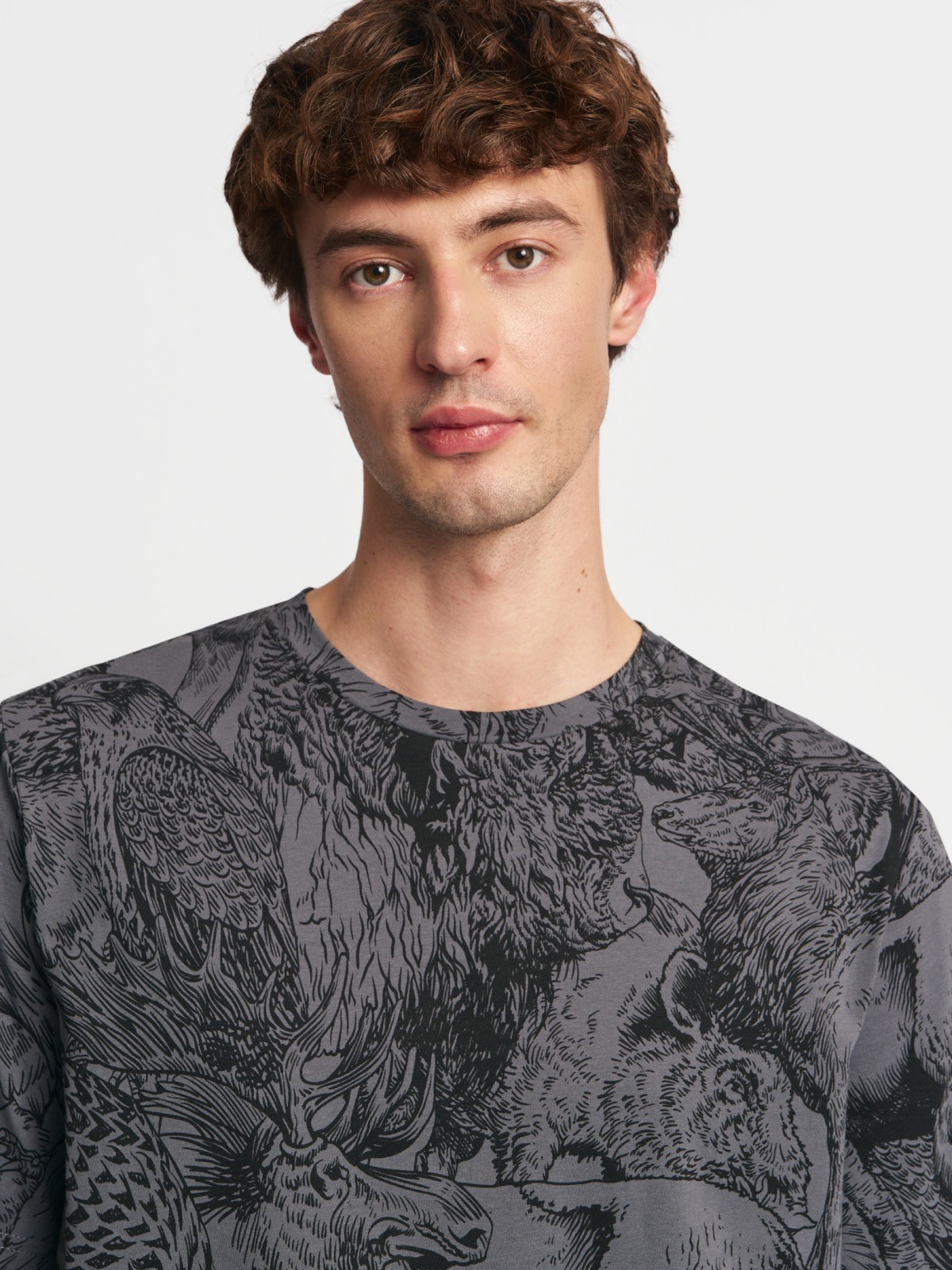 Футболка из хлопка с принтом