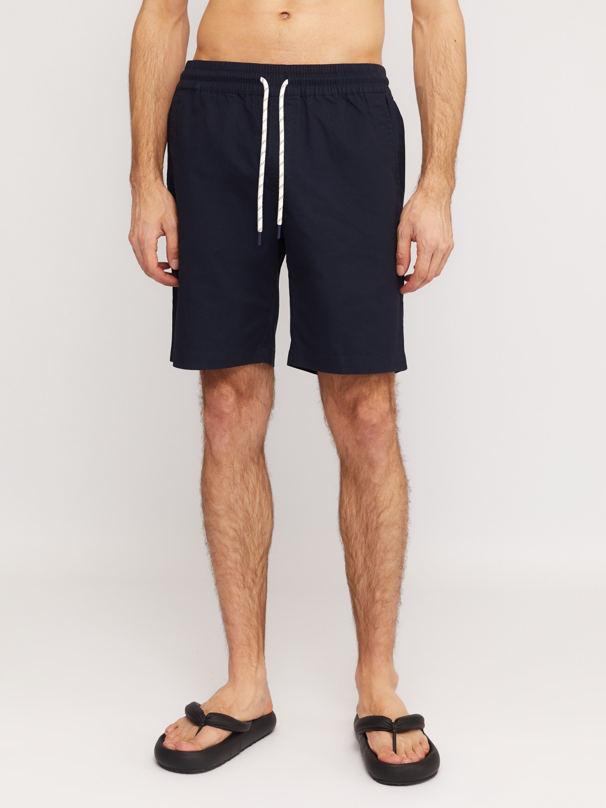 Удлинённые шорты на резинке из хлопка