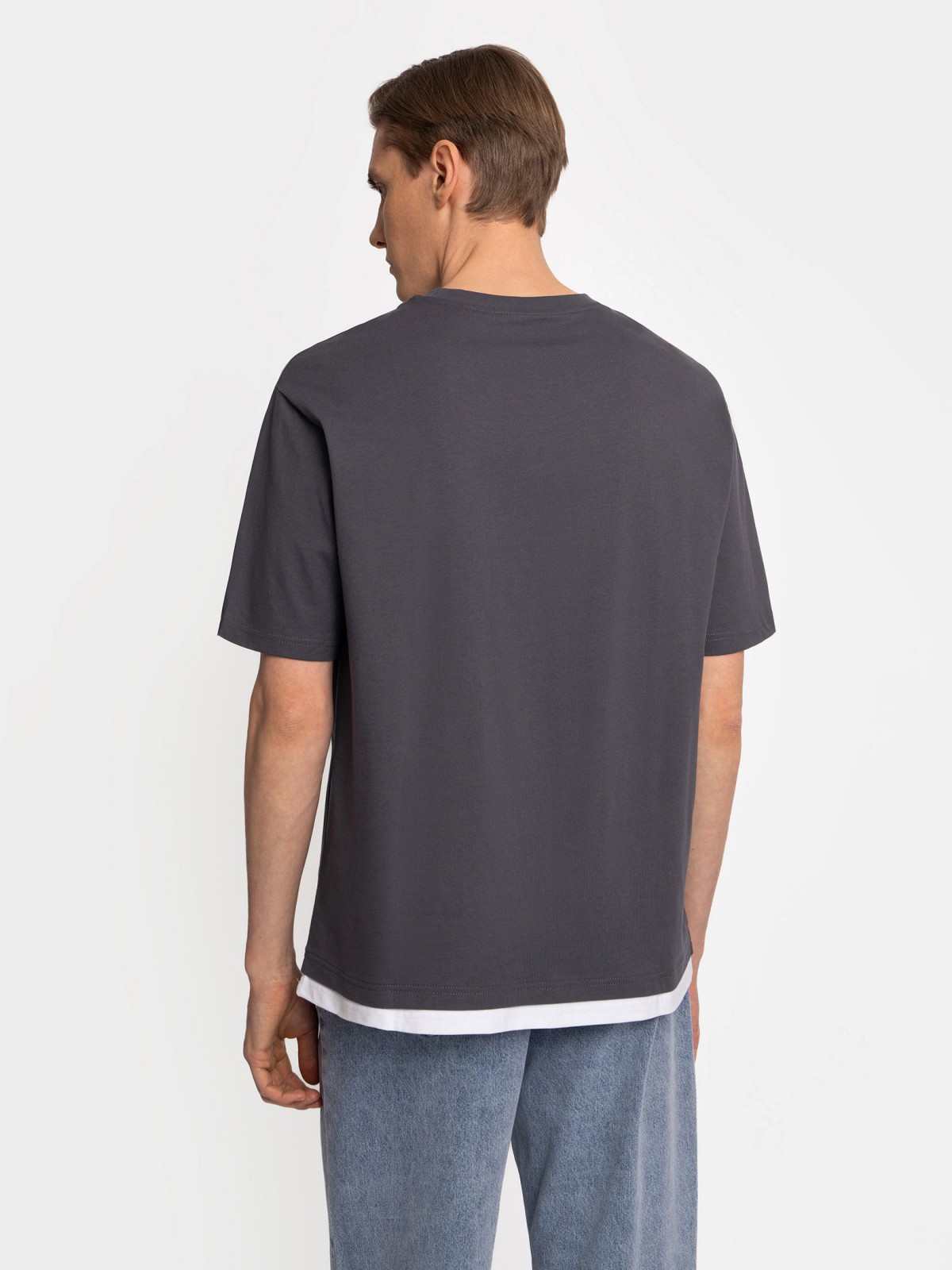 Футболка оверсайз из хлопка с коротким рукавом