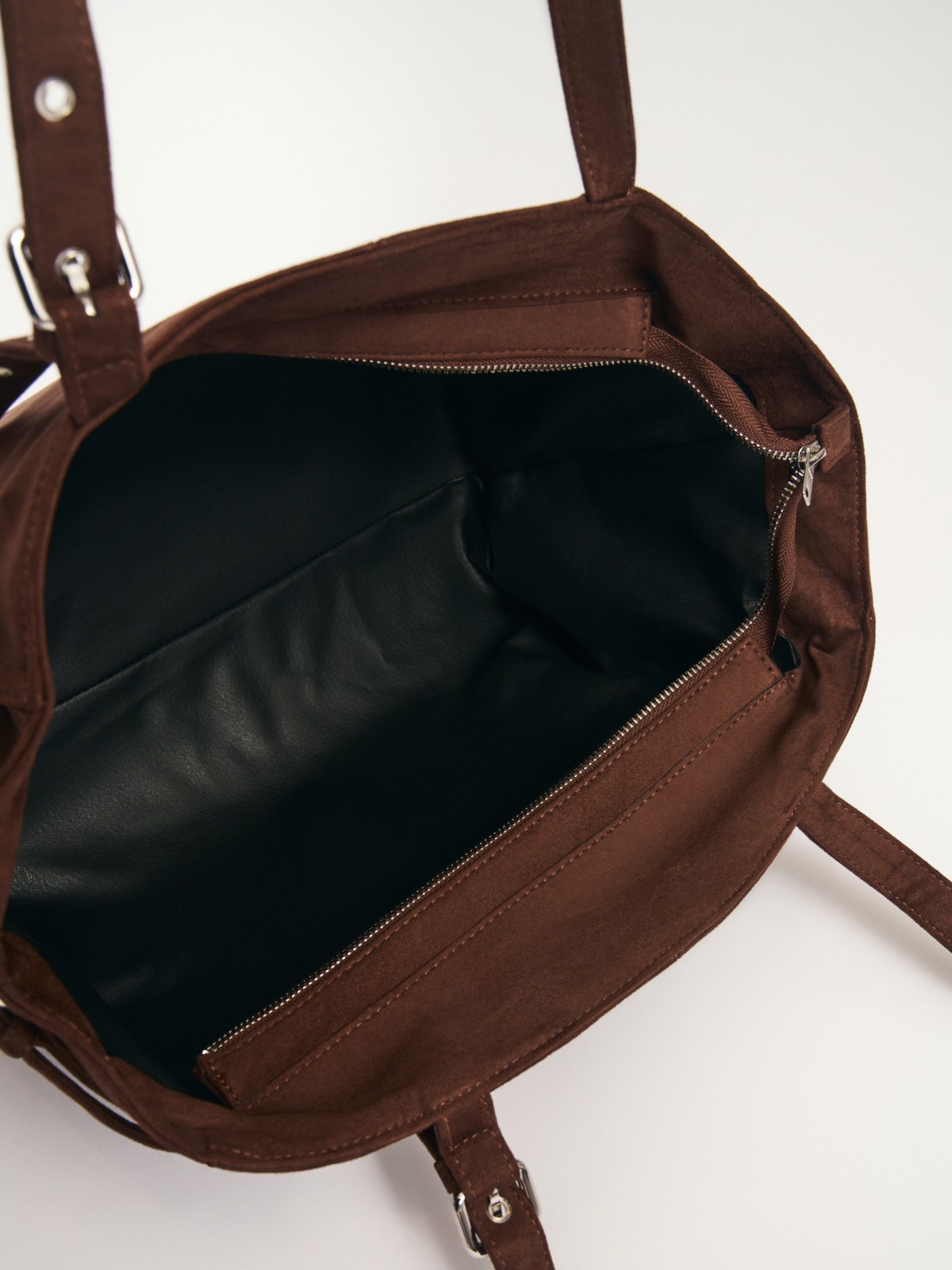 Сумка из экозамши на плечо