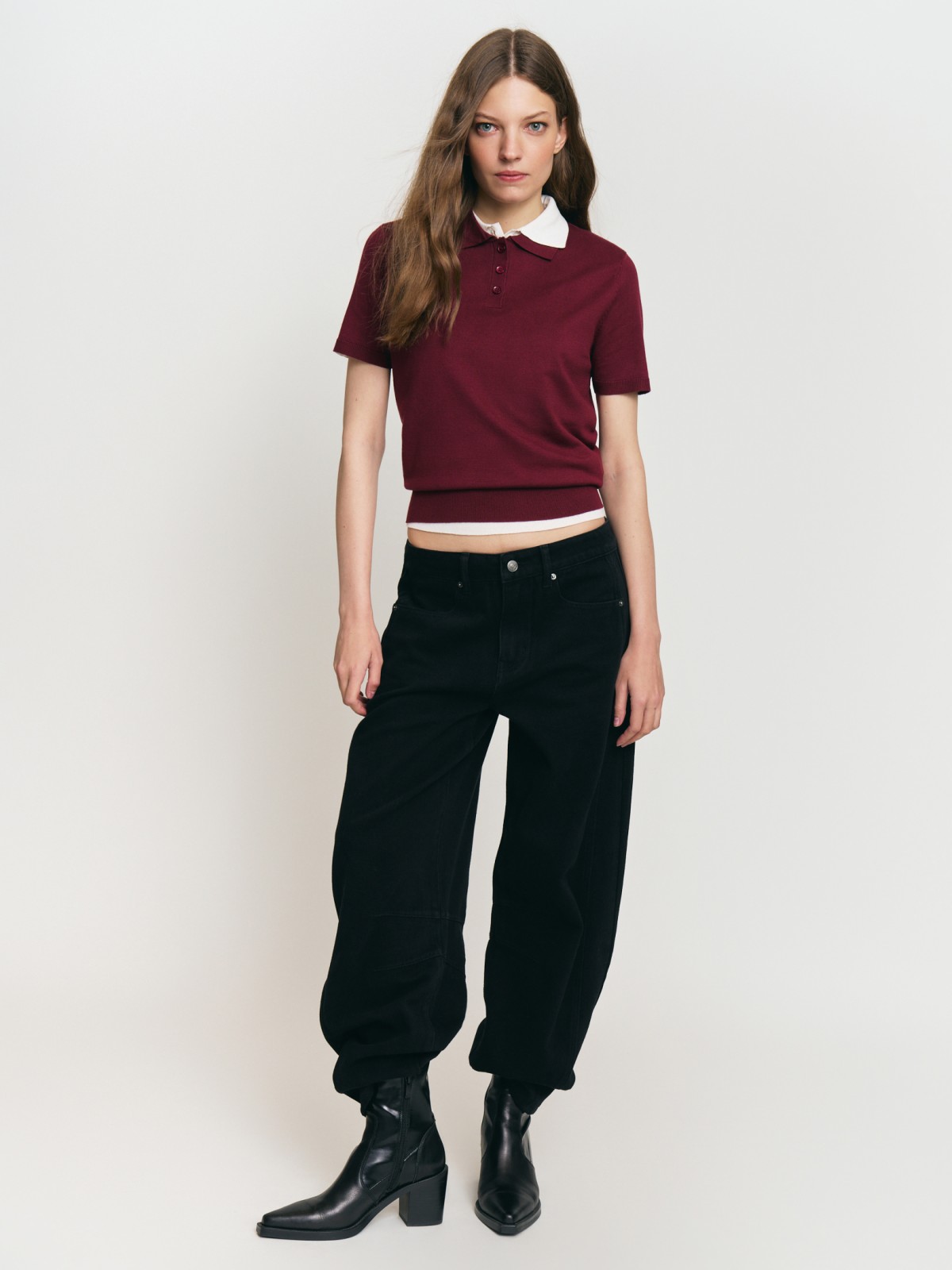 Джинсы силуэта Balloon с посадкой Loose