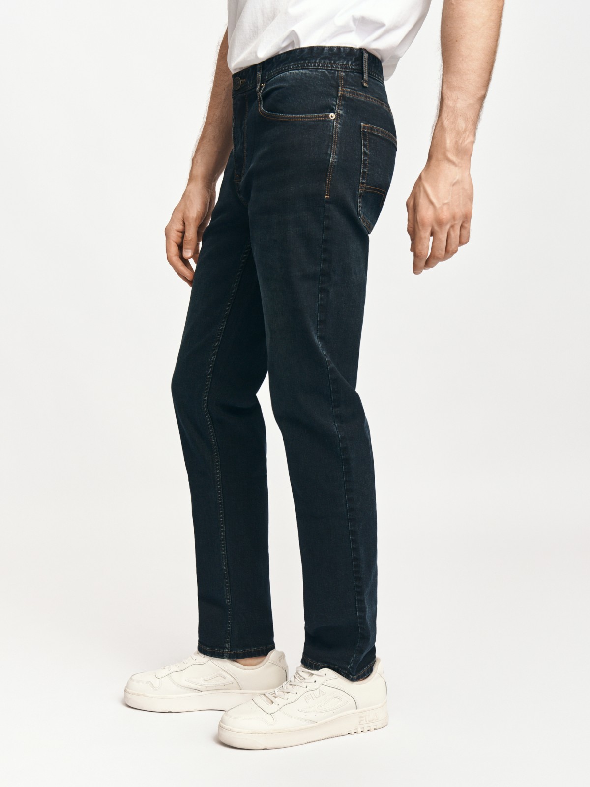 Джинсы фасона Tapered из хлопка