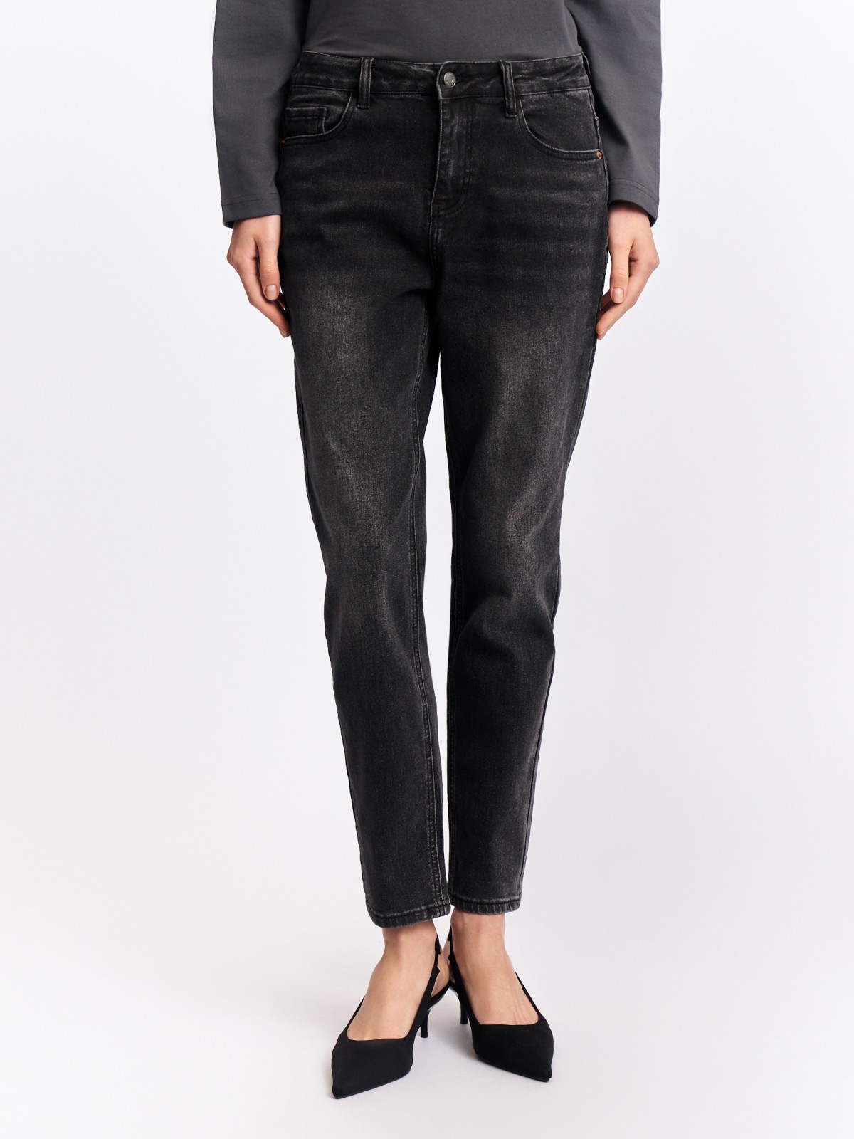 Джинсы силуэта Boyfriend со средней посадкой