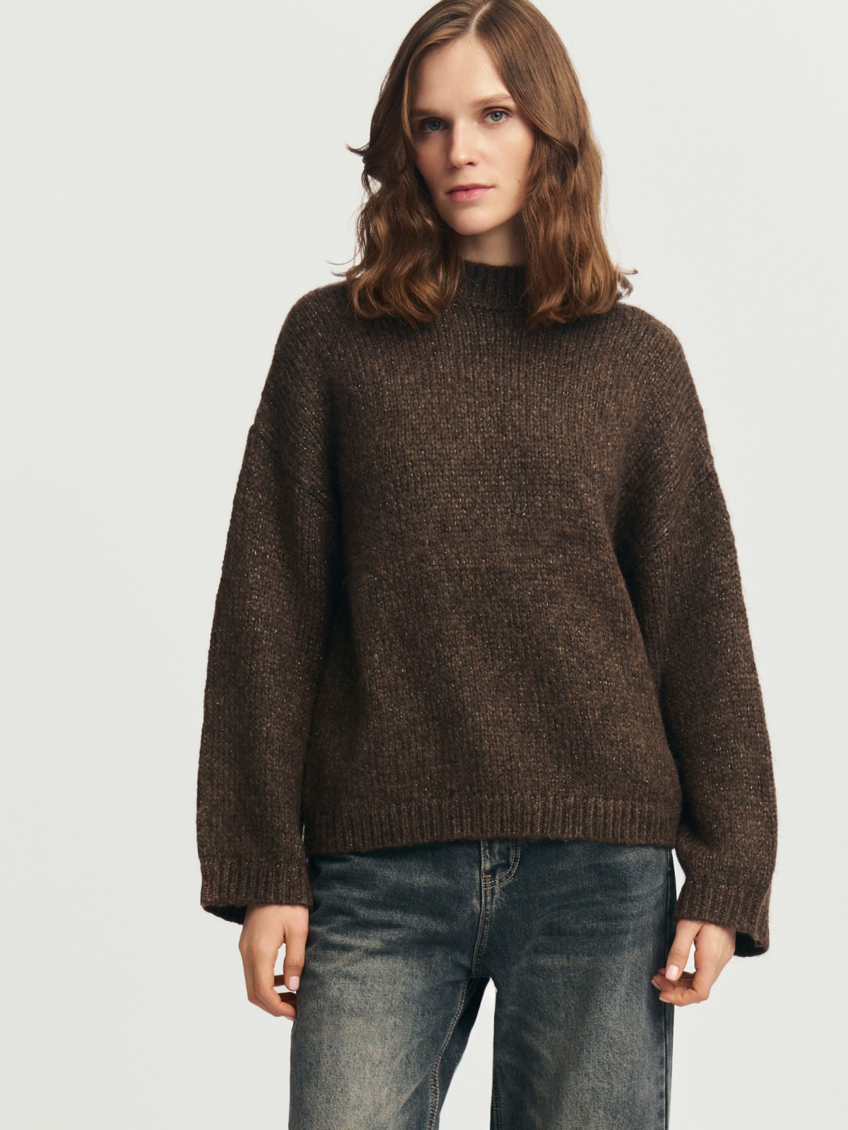 Вязаный свитер с люрексом