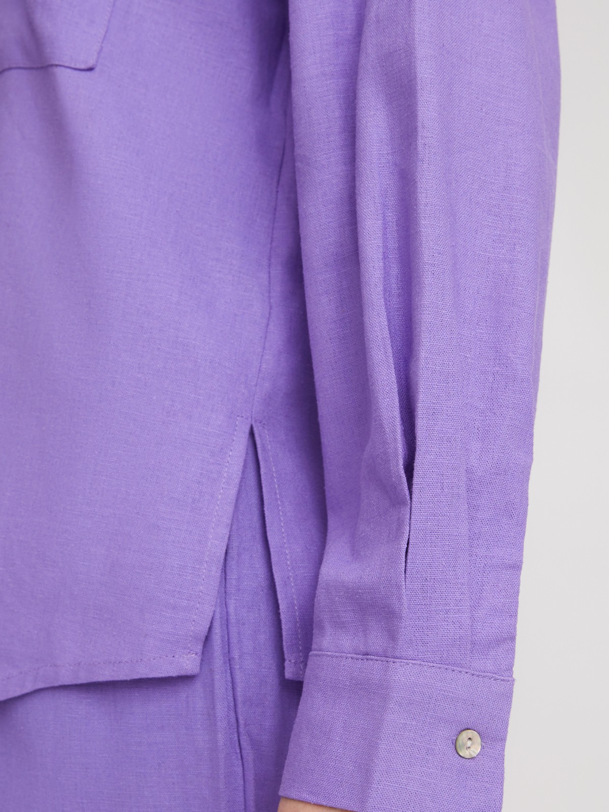 Блузка с  длинными рукавами zolla 223241162023, цвет фиолетовый, размер XS - фото 5