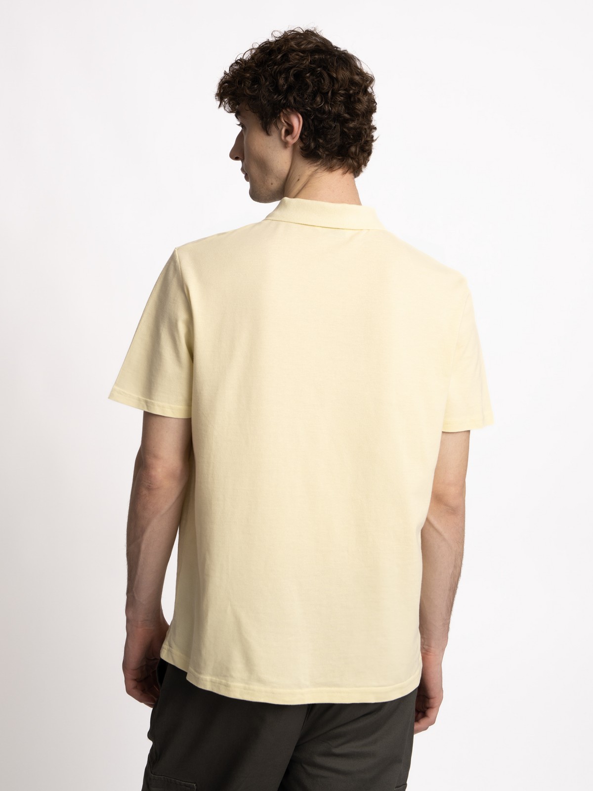 Футболка поло из хлопка однотонная