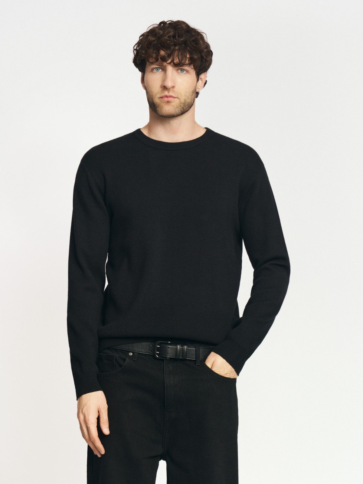 Трикотажный джемпер с длинным рукавом