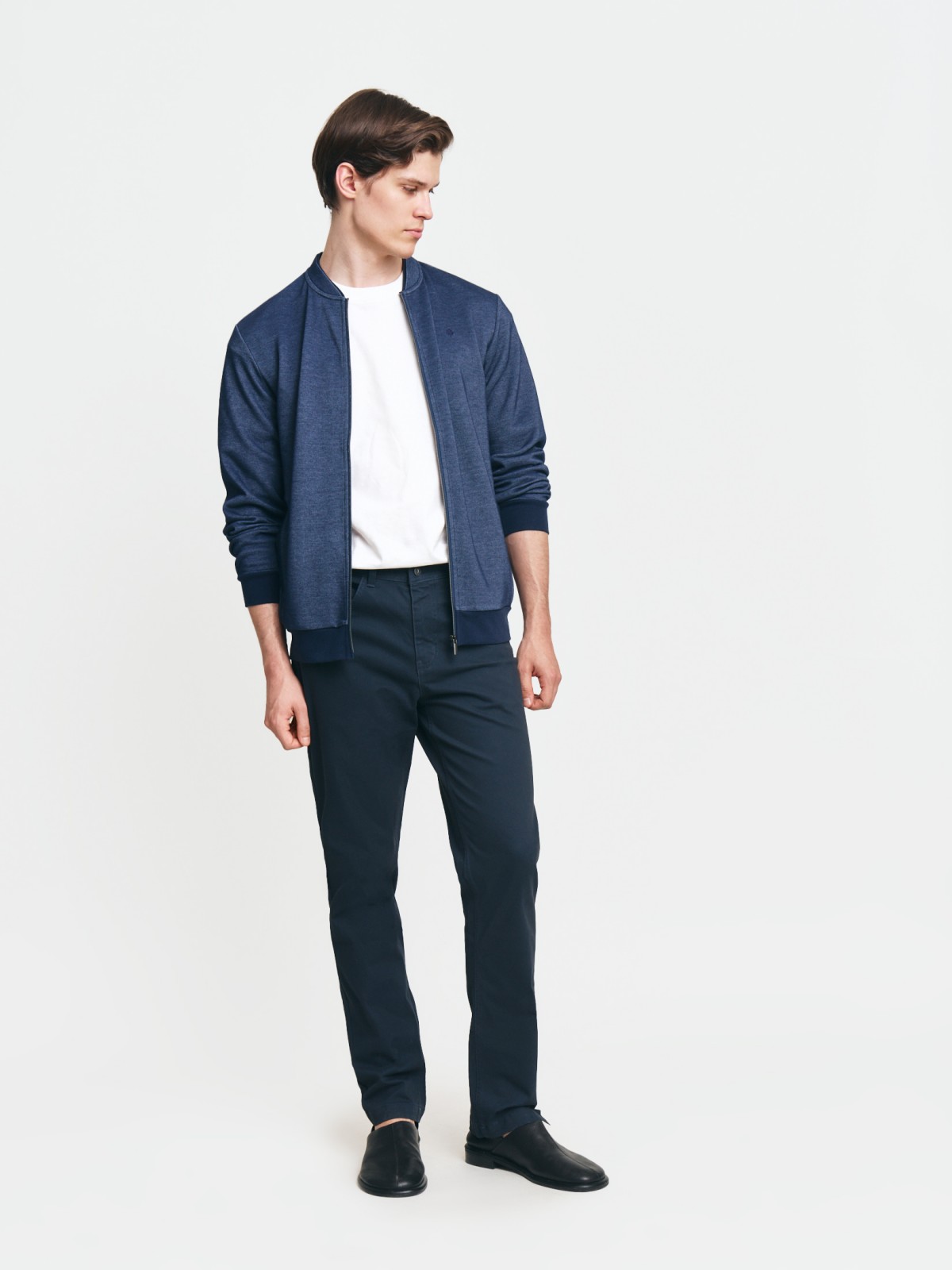 Брюки силуэта Slim из хлопка