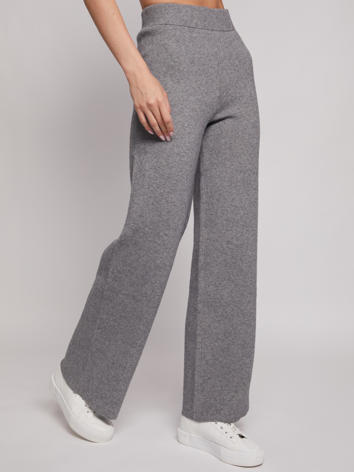 Прямые широкие брюки из трикотажа