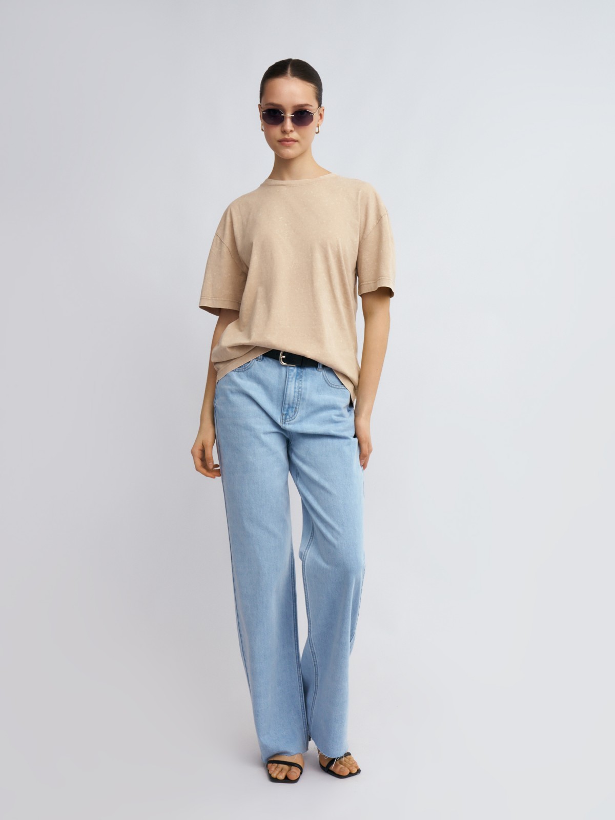 Футболка из хлопка с варёным эффектом