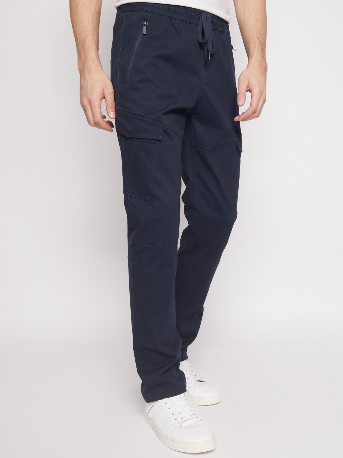 Брюки карго из твила