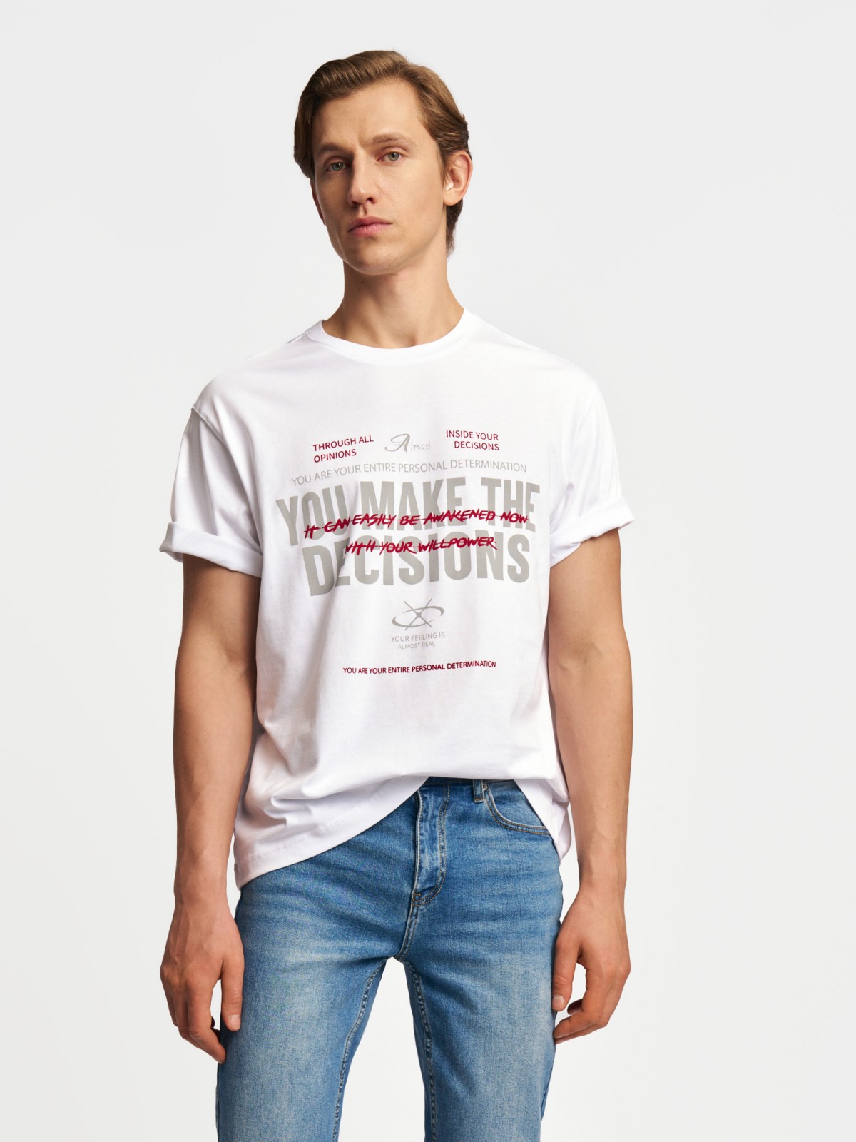 Футболка оверсайз из хлопка с принтом