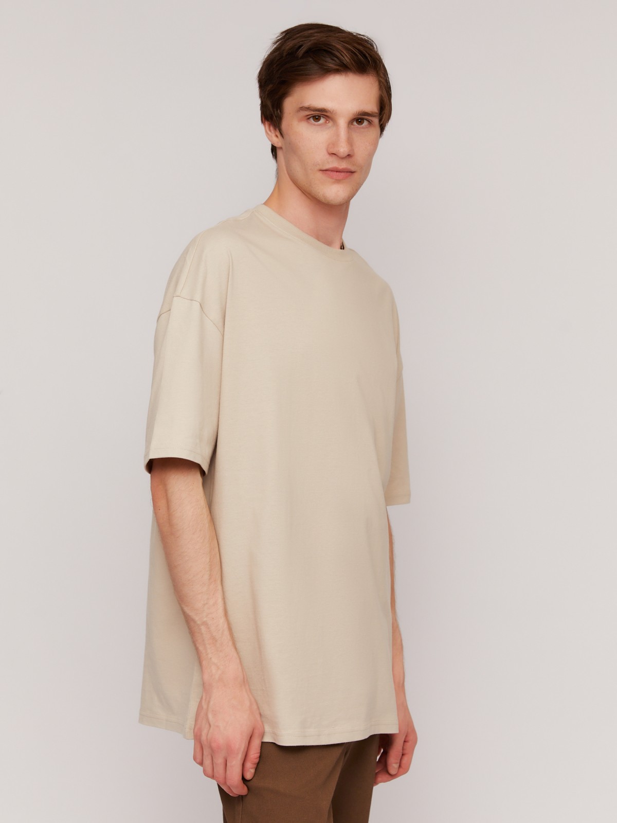 Футболка силуэта оверсайз из хлопка