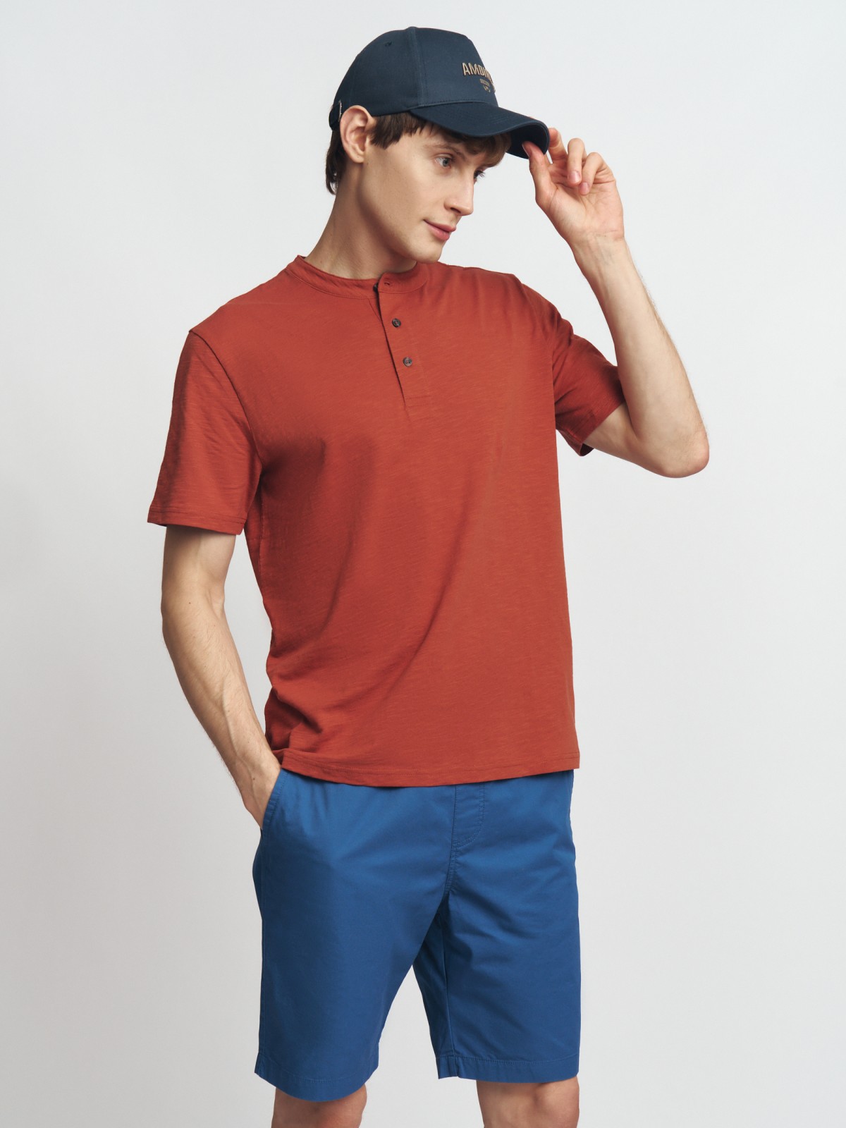 Удлинённые шорты на резинке из хлопка