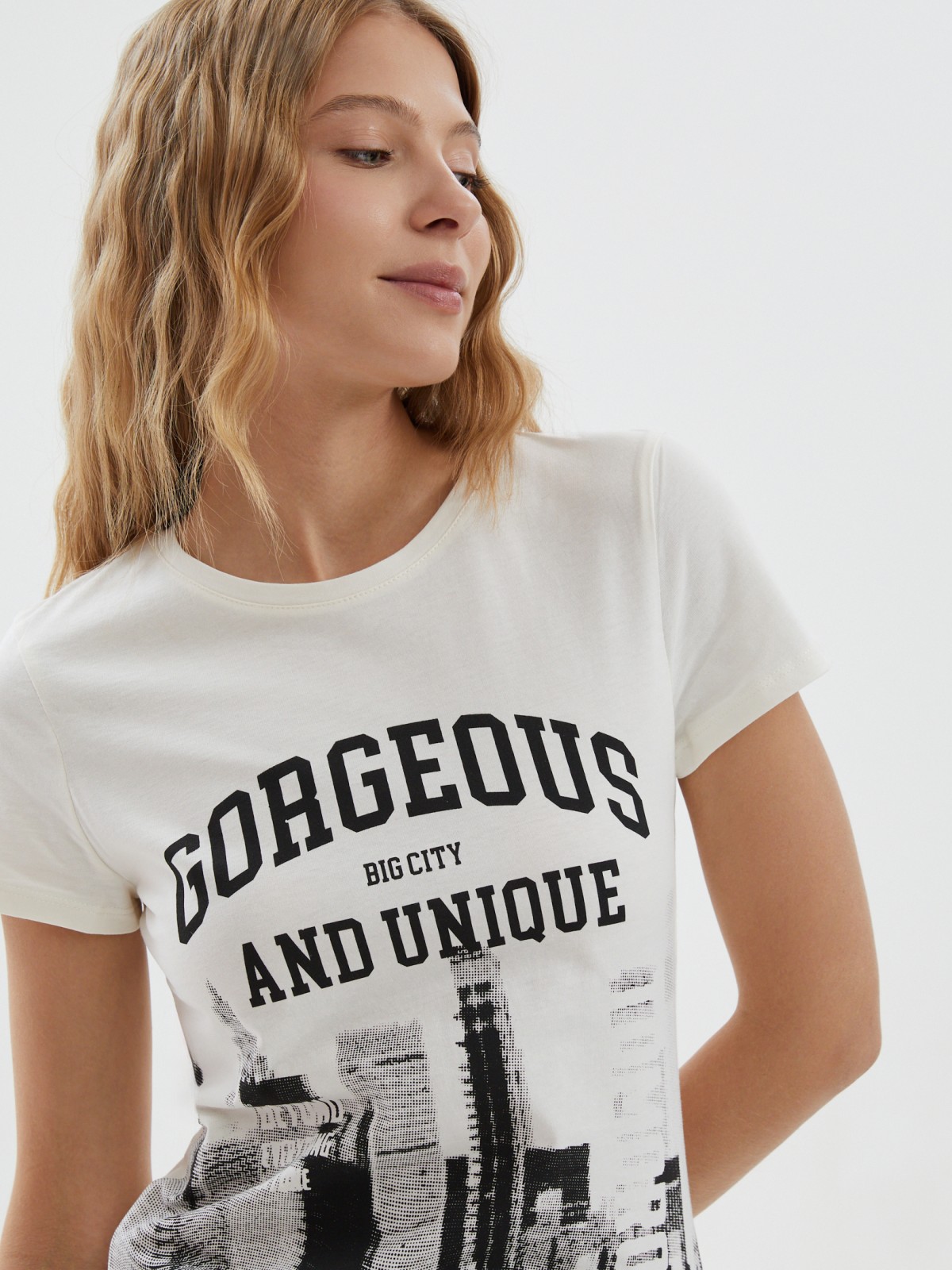 Футболка из хлопка с принтом