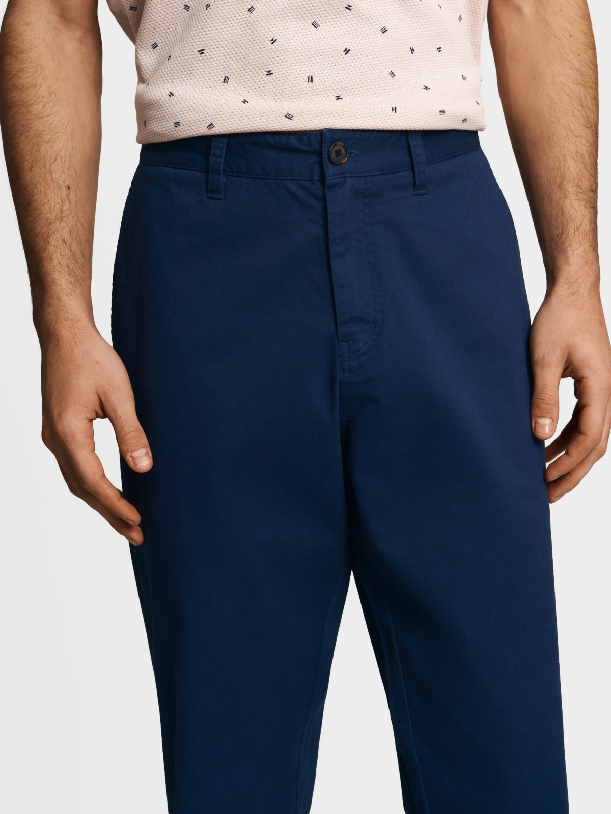 Брюки силуэта Carrot из хлопка