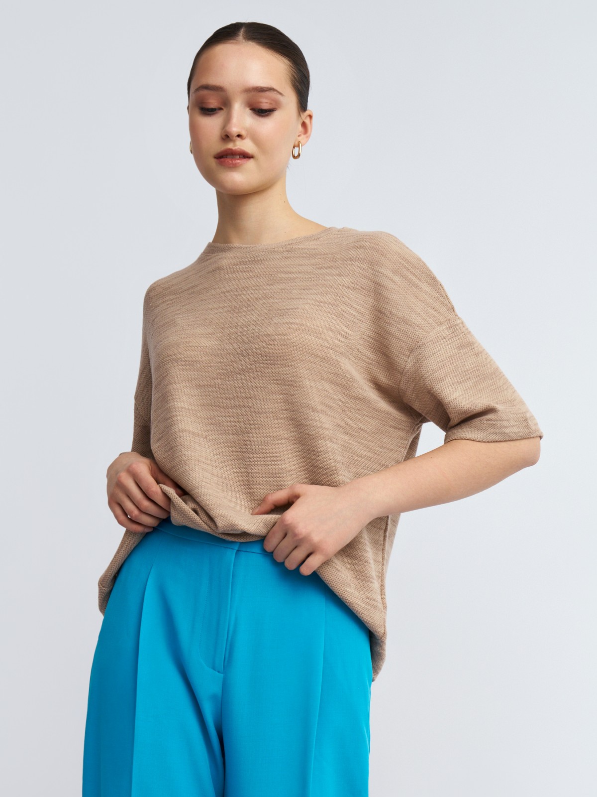 Футболка из вязаного трикотажа