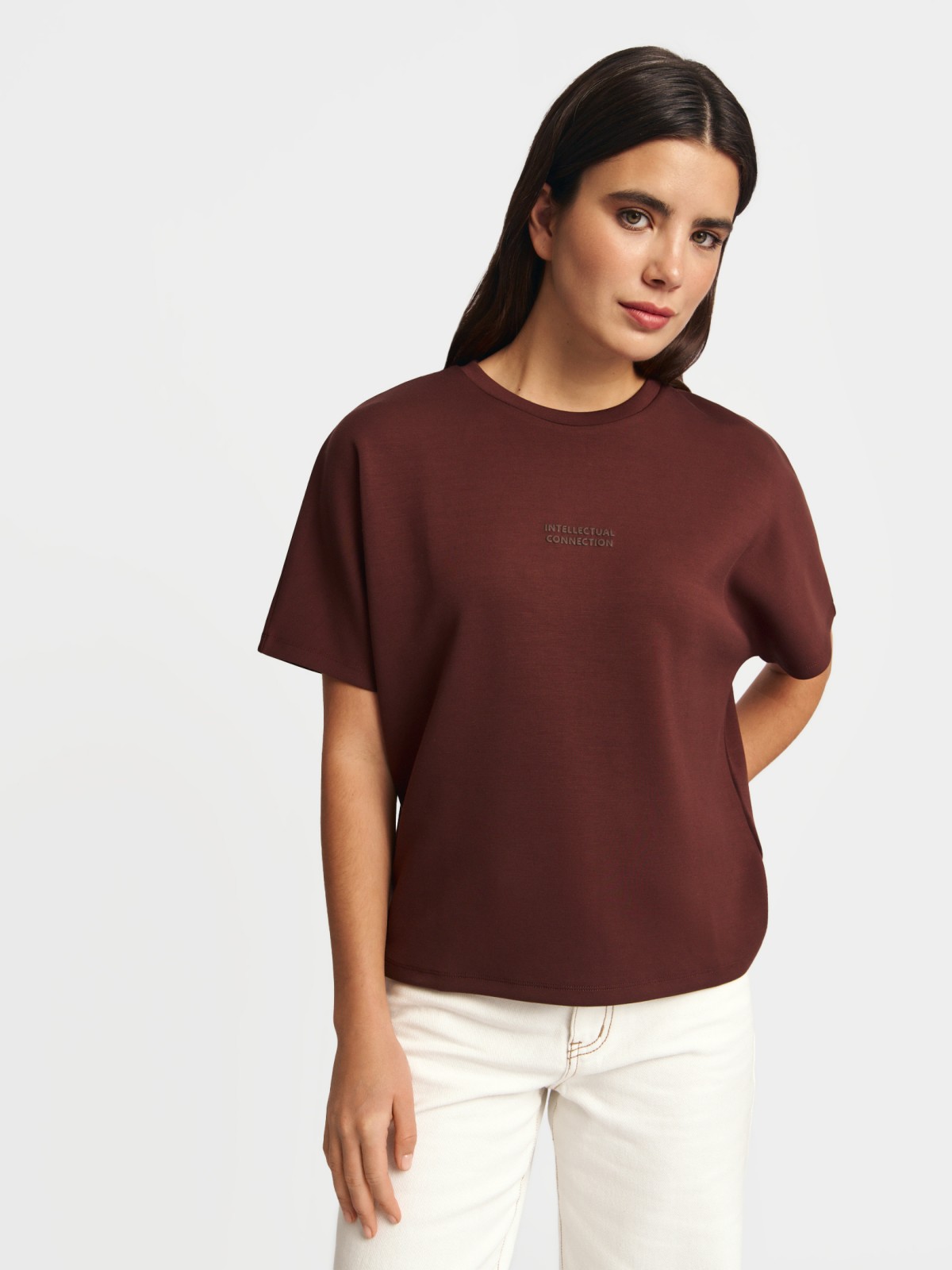 Футболка с принтом-надписью