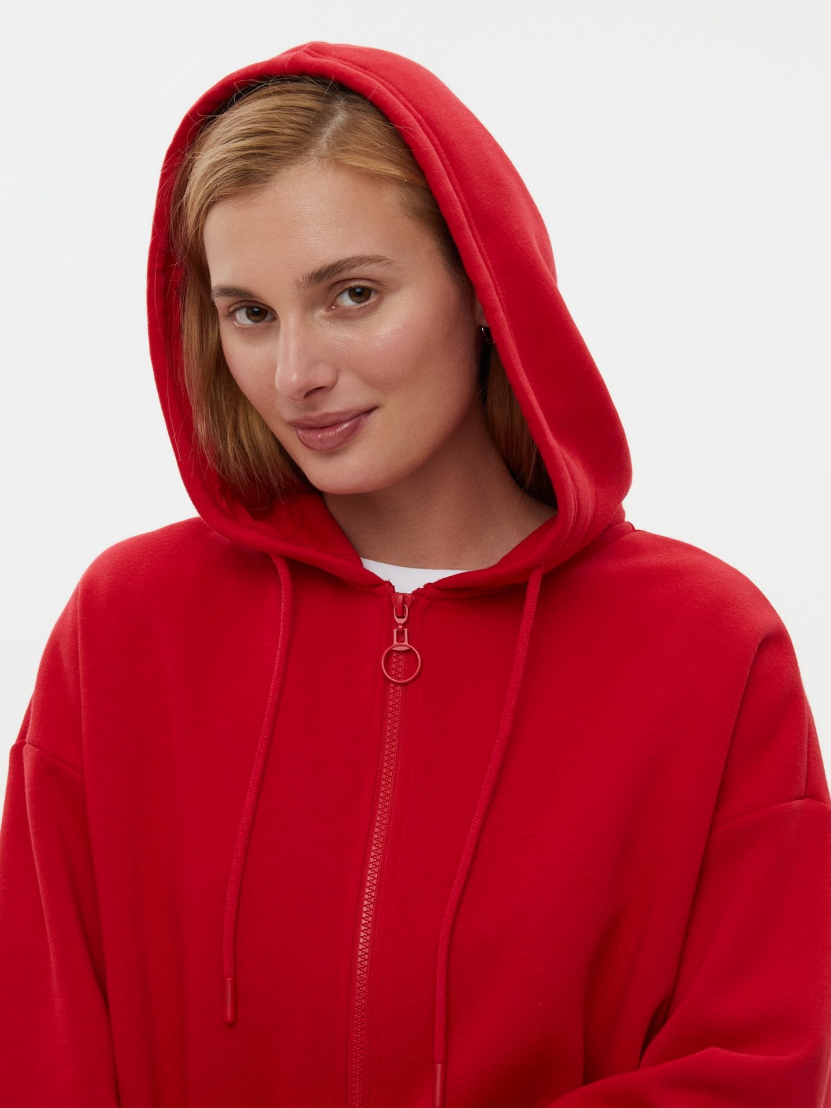 Утеплённая оверсайз толстовка с начёсом