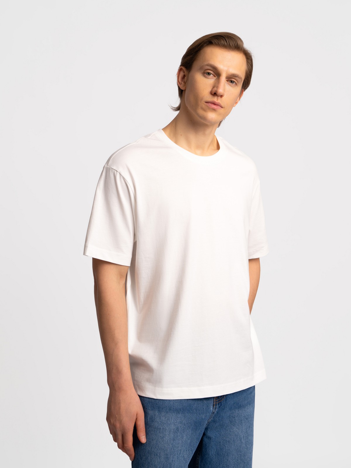 Футболка оверсайз из хлопка с коротким рукавом