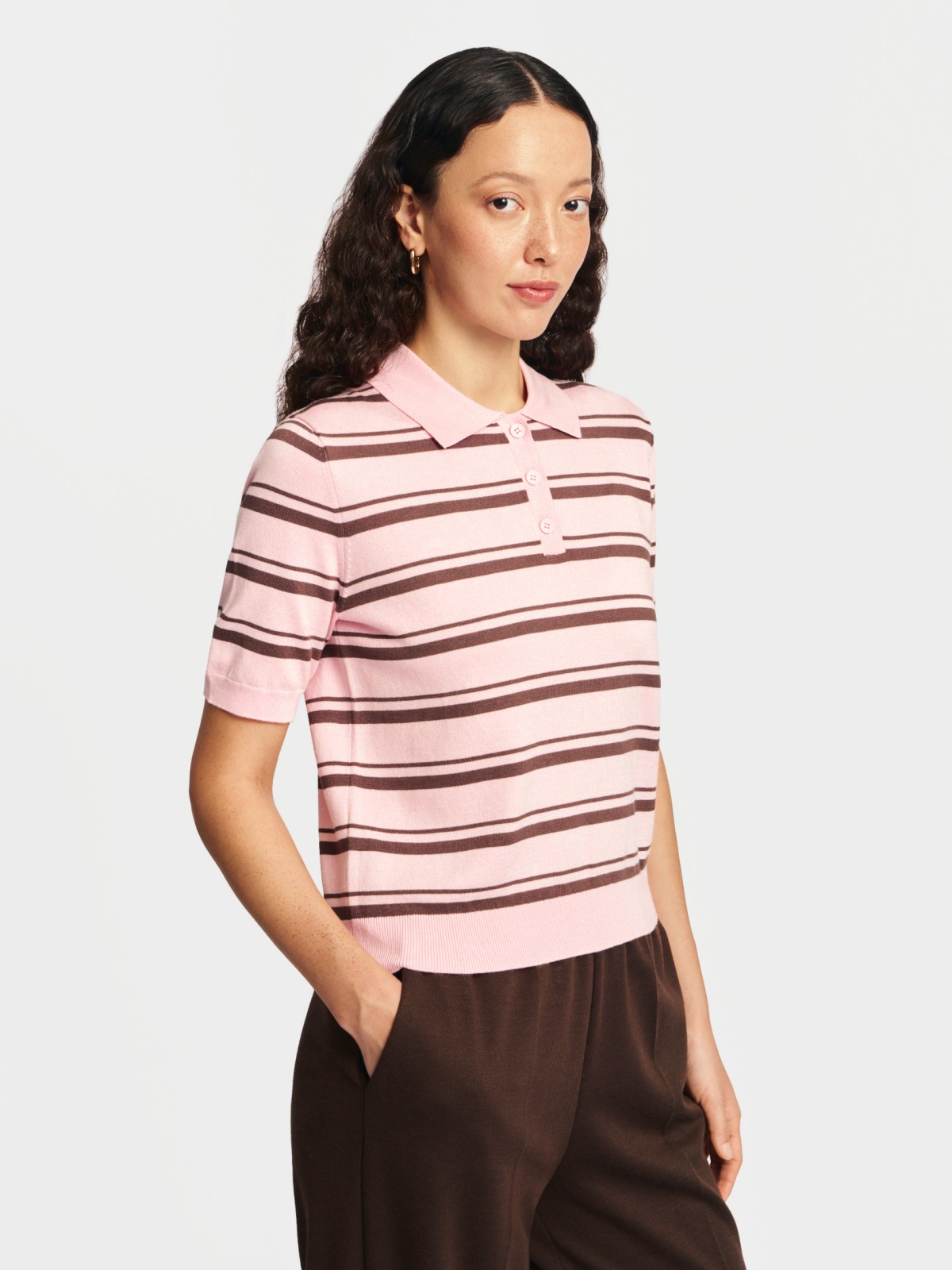 Джемпер поло с коротким рукавом