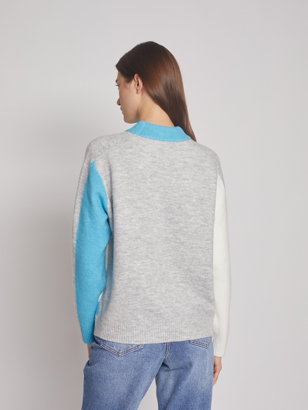 Вязаный джемпер в стиле Color Block