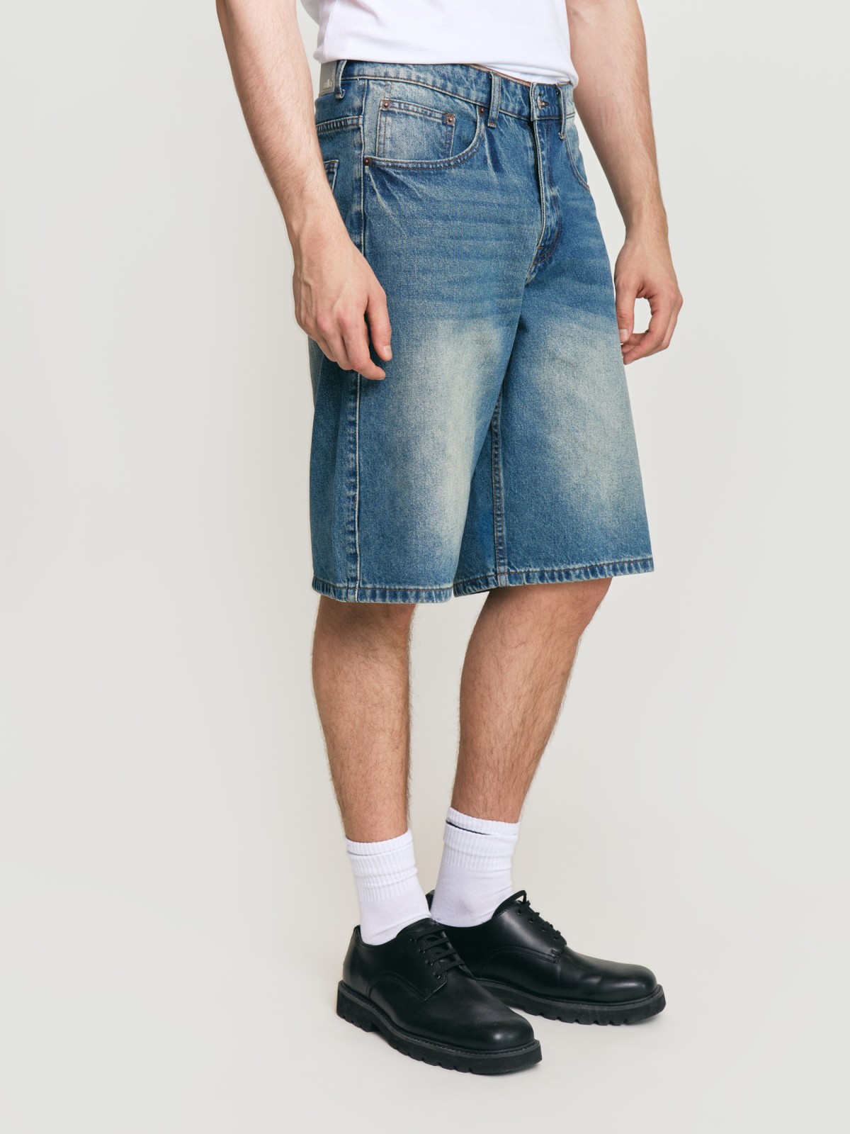 Удлинённые джинсовые шорты Baggy