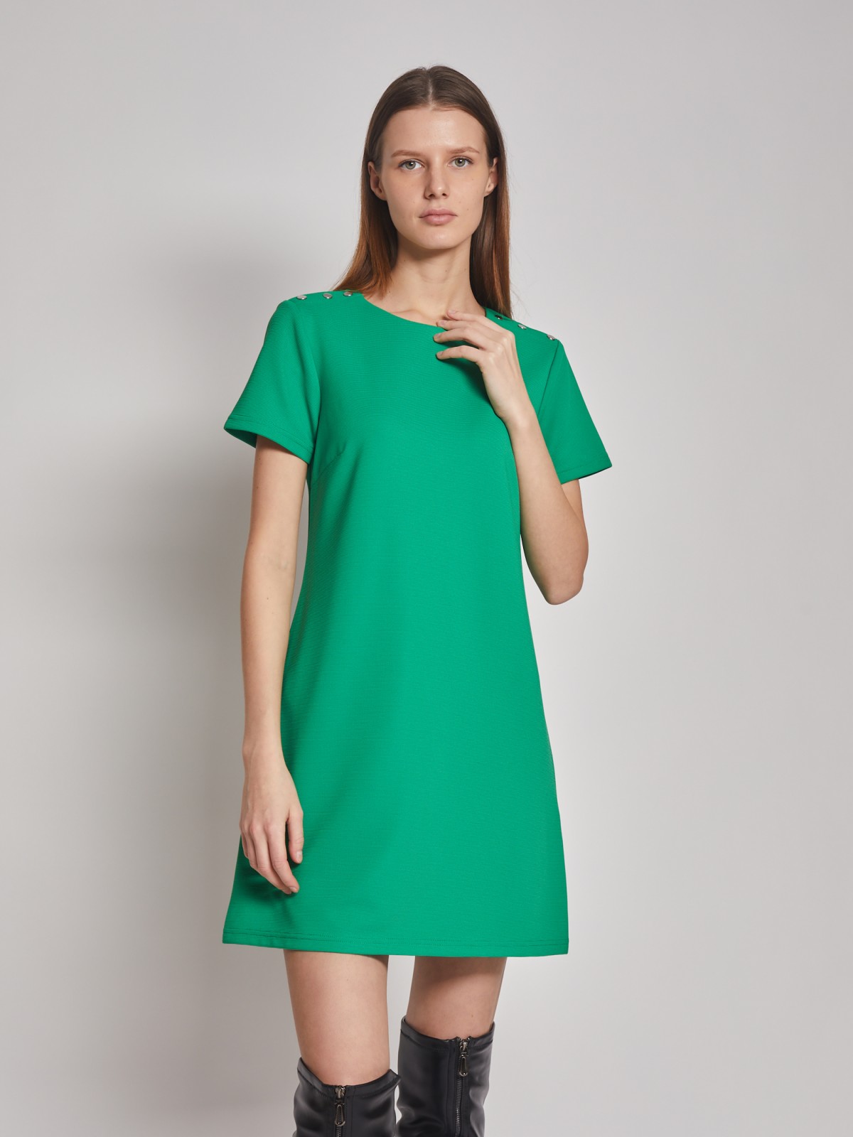 Платье кроеное zolla 02312819F032, цвет зеленый, размер S - фото 1