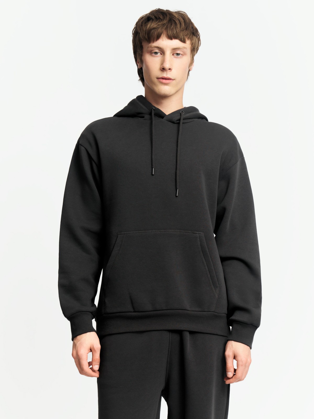 Утеплённый худи с капюшоном и начёсом