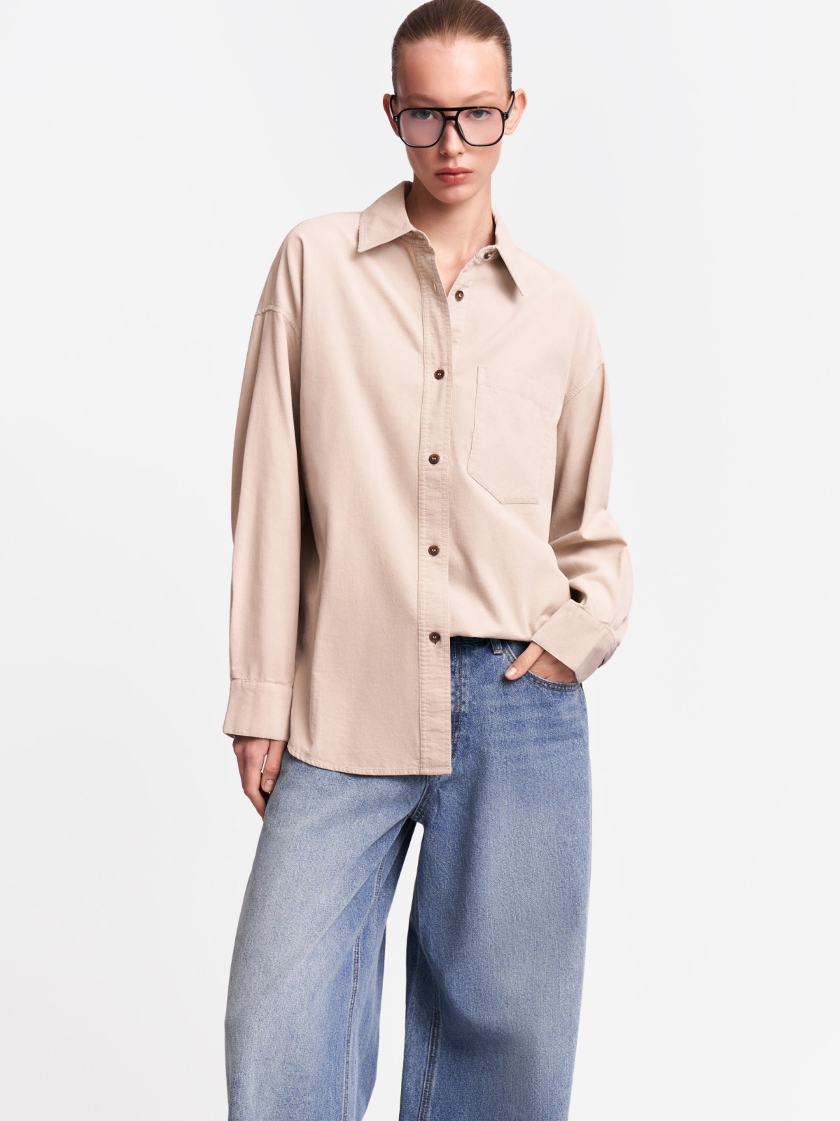 Вельветовая рубашка из хлопка