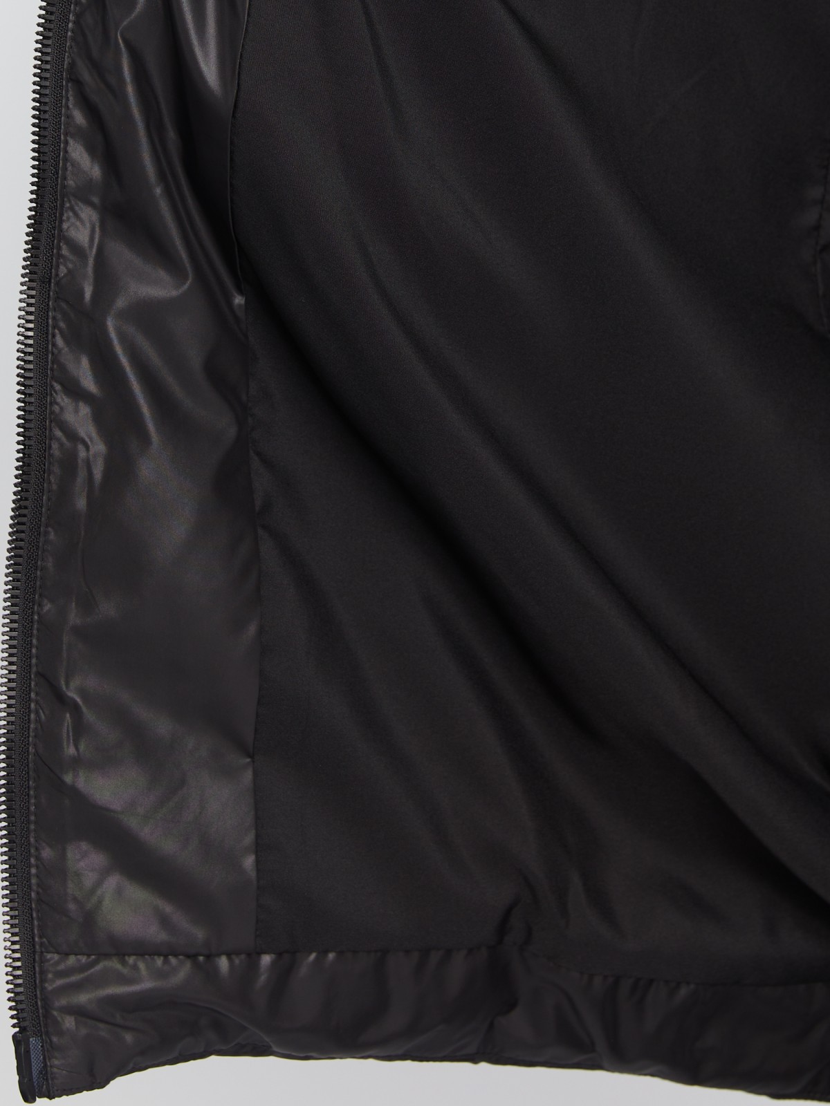 Тёплая стёганая куртка на молнии с капюшоном zolla 023345212124, цвет черный, размер XS - фото 5