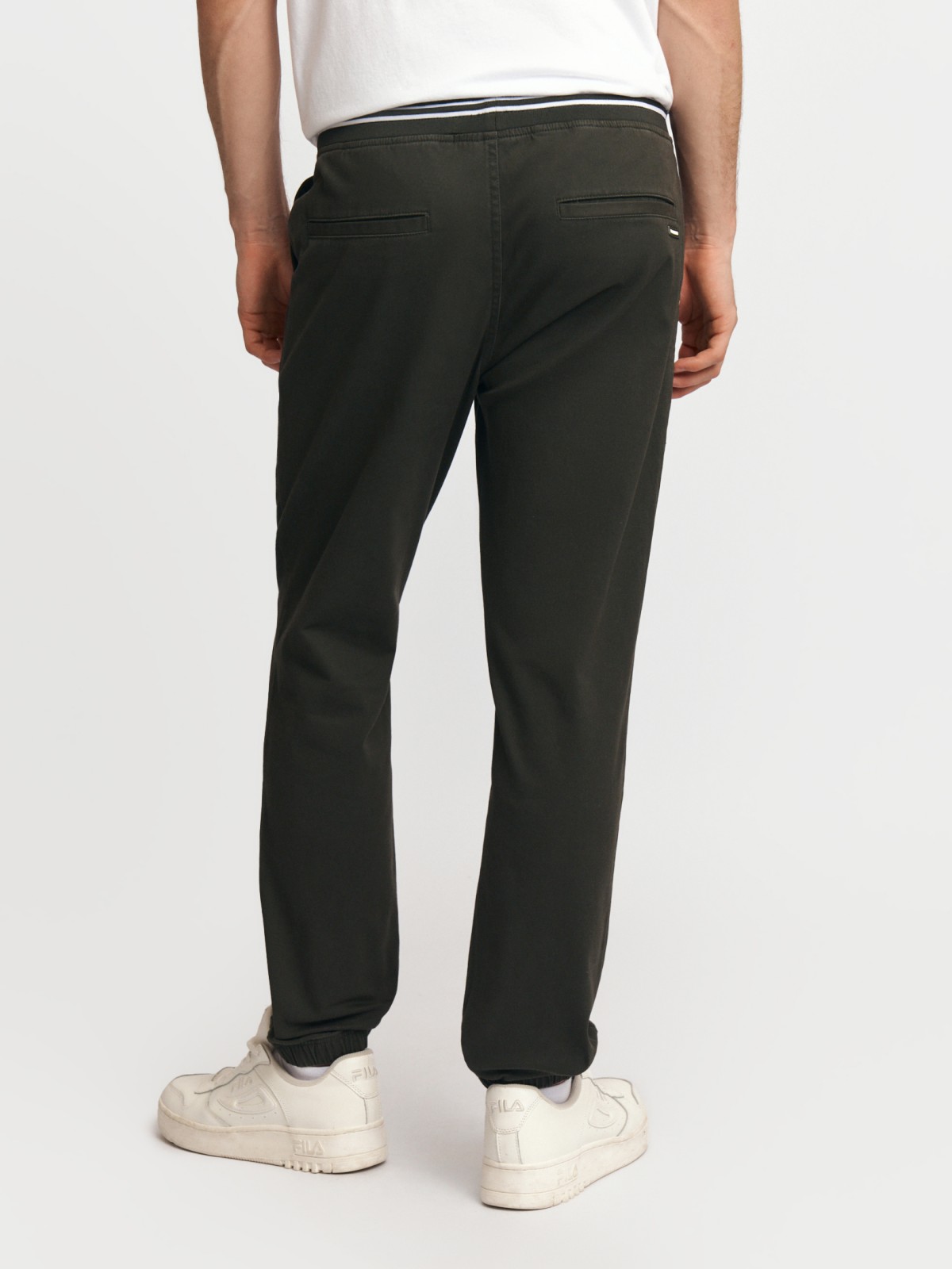 Брюки-джоггеры из хлопка на резинке