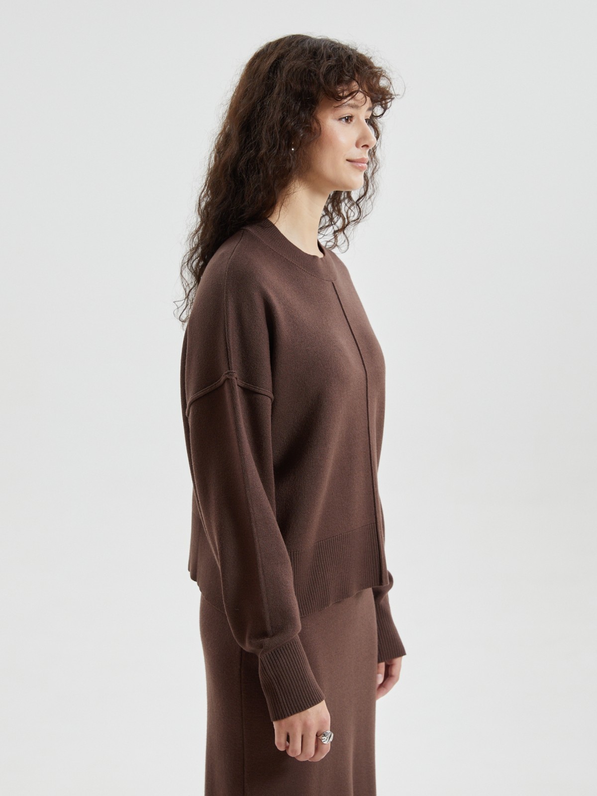 Трикотажный джемпер с длинным рукавом