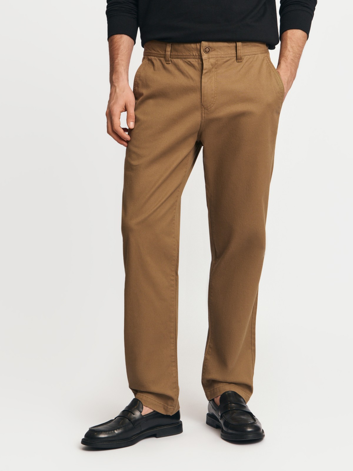 Брюки силуэта Tapered из хлопка